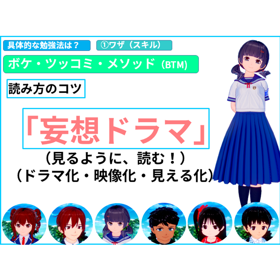 【国語 三大ワザ（読み方・解き方・書き方）】解き方「ナナイ」は、人の会話・文章を「映像化」するワザ　【全教科偏差値・仕事力・人間関係UPの勉強法・仕事術】【国語力筋トレ（読解力・コミュ力・リーダーシップ向上）】きしゃこく学院　 ②－３－４