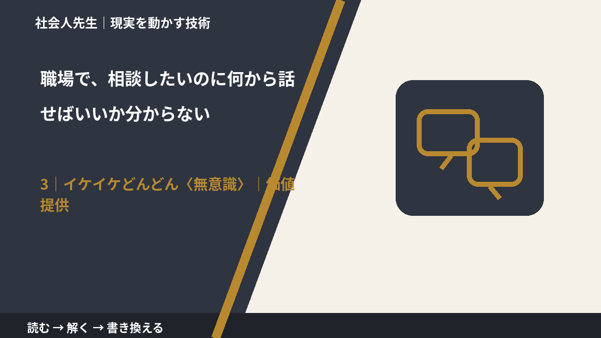 職場で、相談したいのに何から話せばいいか分からないとき、気合いでなく自然に動ける状態を育てる|価値提供
