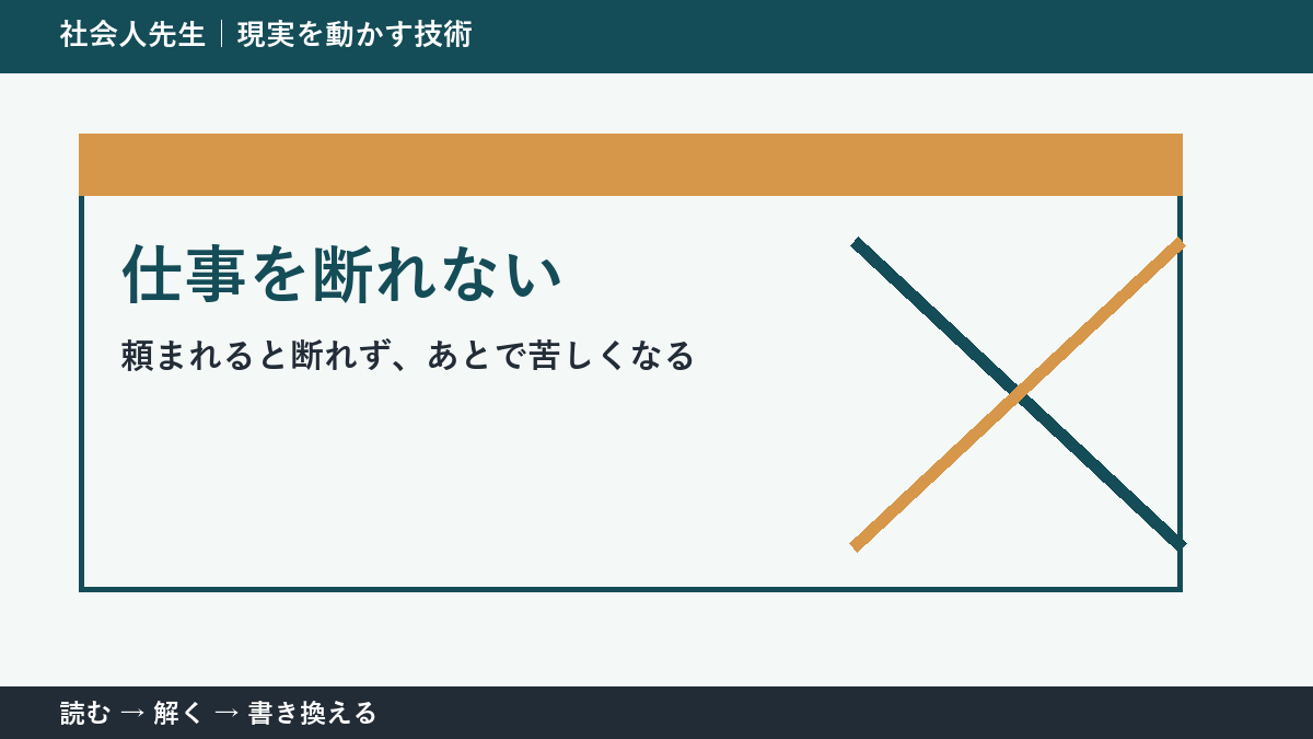 仕事の断り方に迷ったら｜「NO」ではなく条件を返す考え方