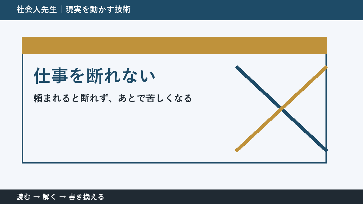 仕事の断り方に迷ったら｜「NO」ではなく条件を返す考え方