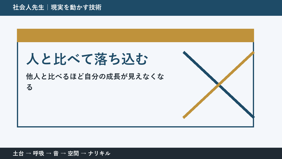 人と比べて落ち込むとき|比較を「自分を責める材料」にしない方法