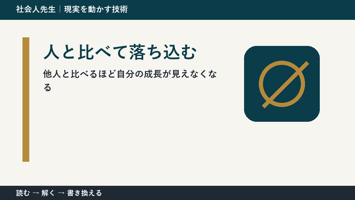 他人と比較して自信をなくす理由｜結果ではなく行動を借りる
