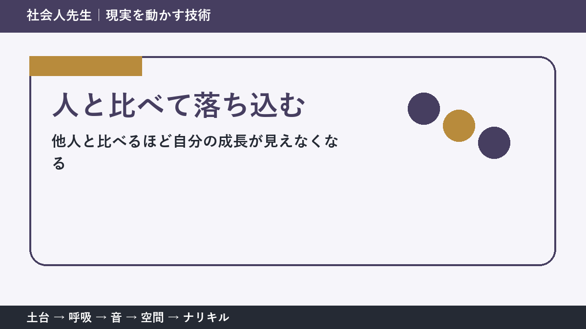 人と比べるほど成長が見えなくなるとき｜比較する単位をそろえる