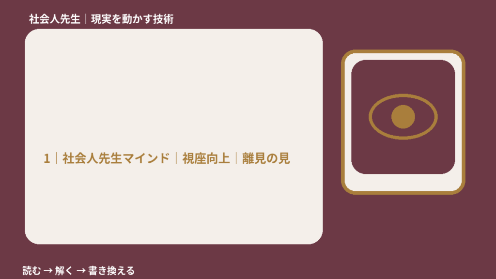 夫婦を前にすると、夫婦の会話がすれ違うとき、自分の見方だけで決めないために｜視座向上｜離見の見