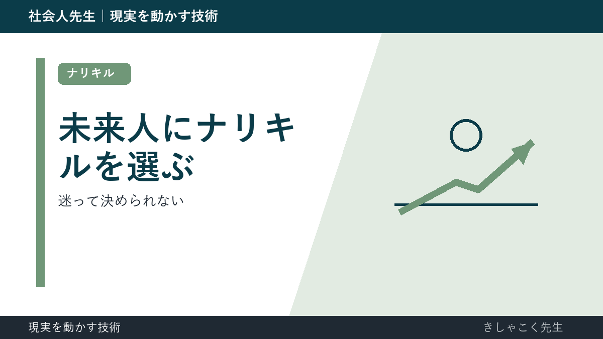 仕事の優先順位を迷って決めないで、未来人にナリキルを選びましょう。
