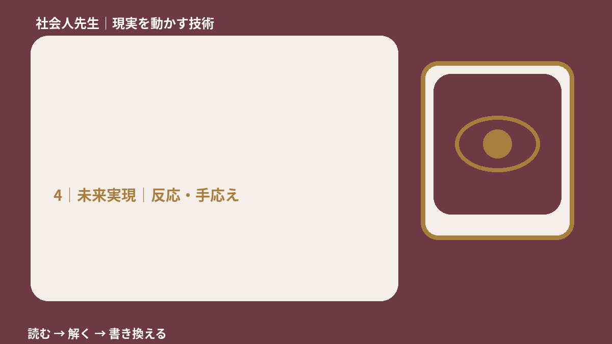 夜になると、決めることが多くて疲れるとき、未来へつながる次の一手は?|反応・手応え