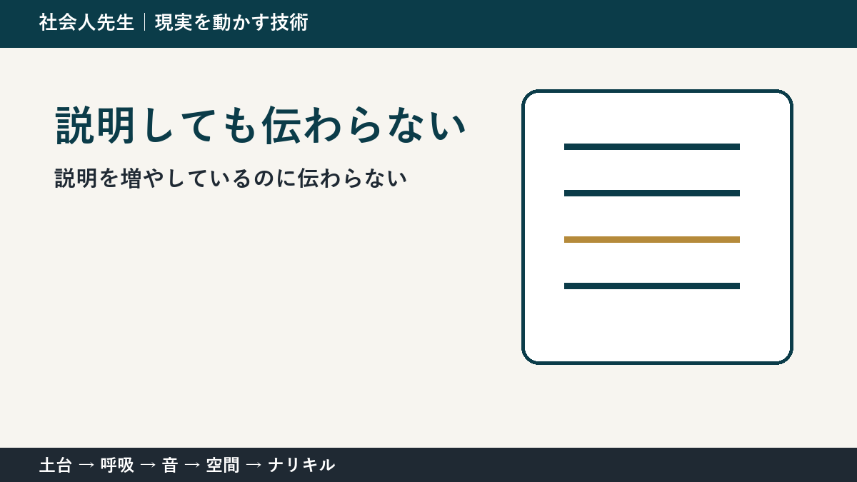「分かりやすく」が伝わらない理由｜仕事のすれ違いを減らす一問