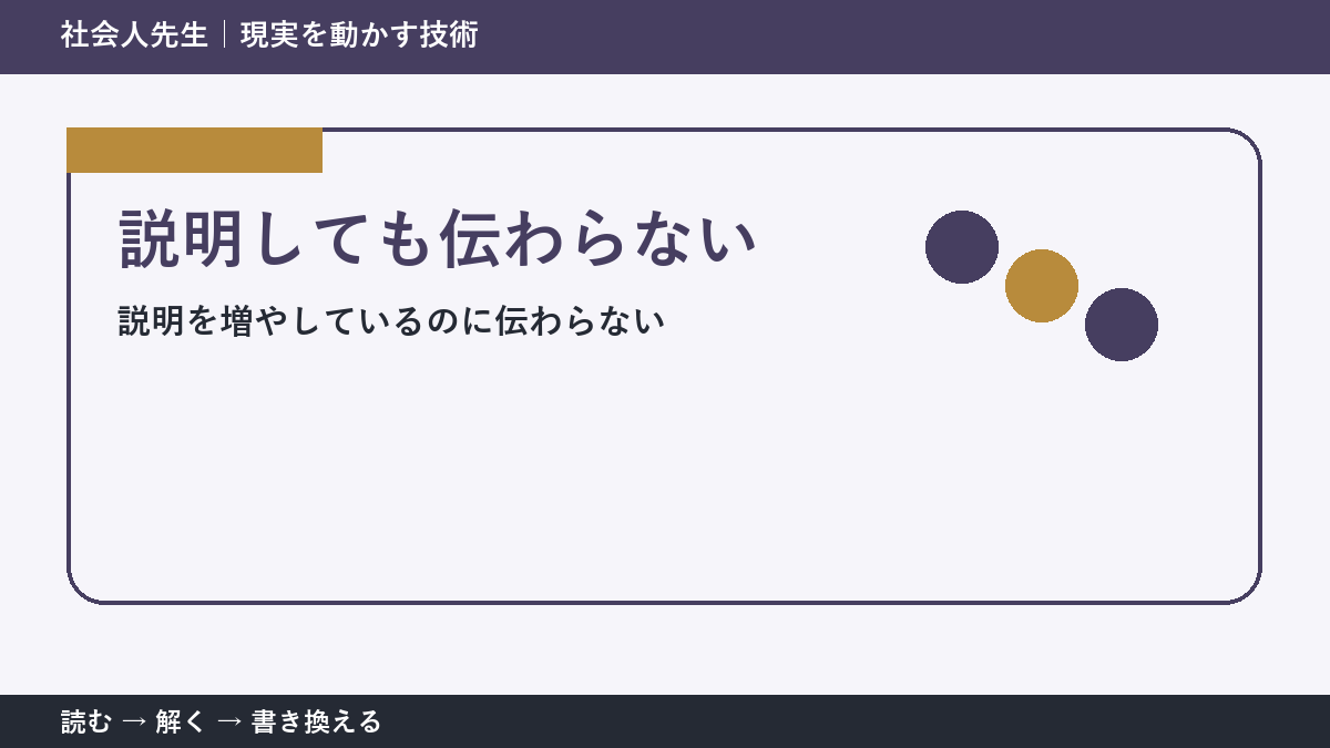 仕事の指示が伝わらないとき|相手との「ゴールのズレ」を読む方法