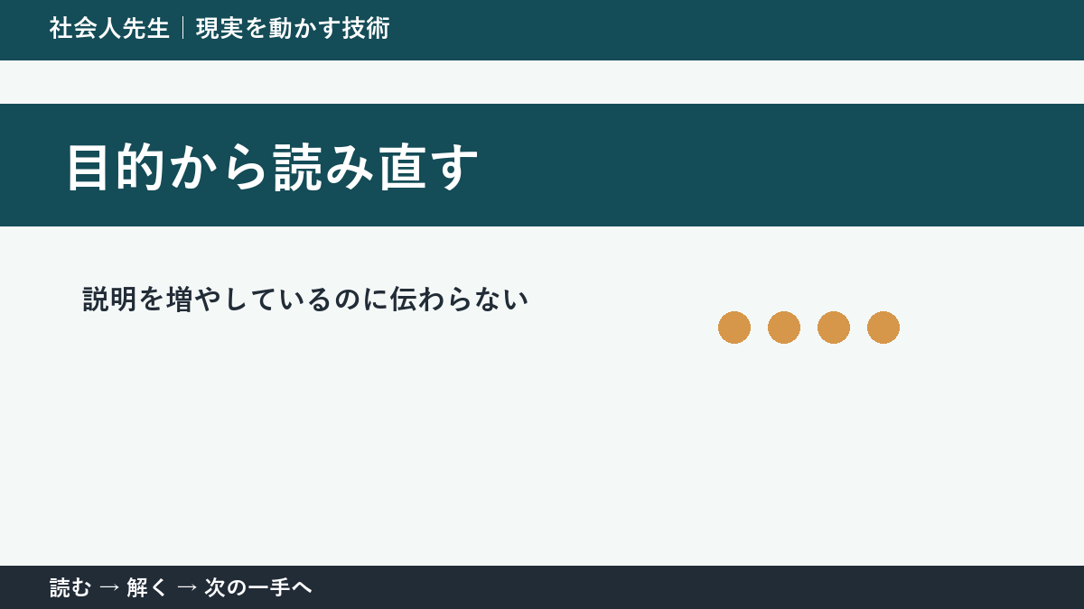仕事の依頼と成果物のすれ違いで判断が止まる理由｜目的から読み直すで見方を一段変える