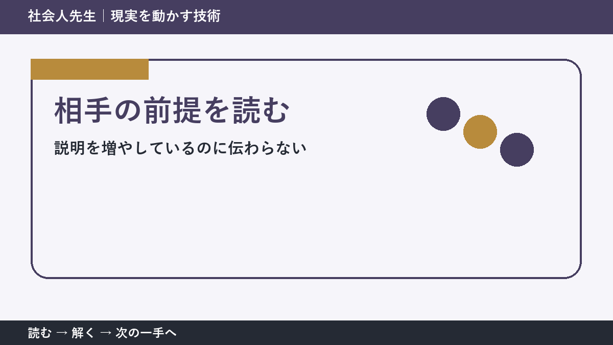 仕事の依頼と成果物のすれ違いで判断が止まる理由｜相手の前提を読むで見方を一段変える