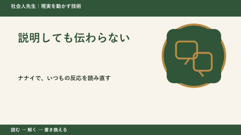 説明しても伝わらないとき、どうする？｜事実と解釈を分ける