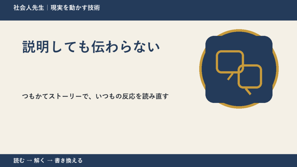 説明しても伝わらないとき、見方を変えると何が見える？