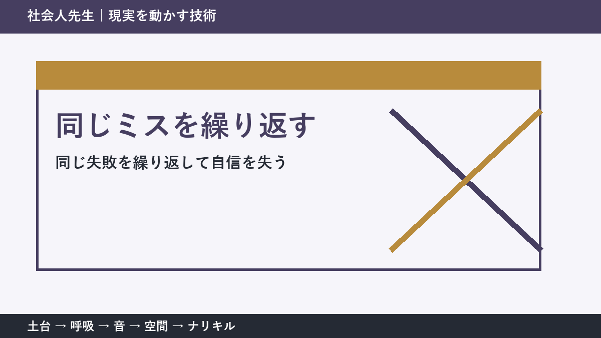 同じ失敗で自信を失う前に｜ミスの原因を小さく分ける方法