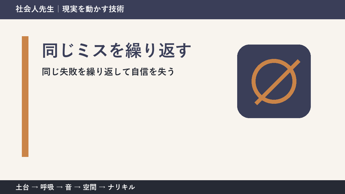 同じ失敗で自信を失う前に｜ミスの原因を小さく分ける方法