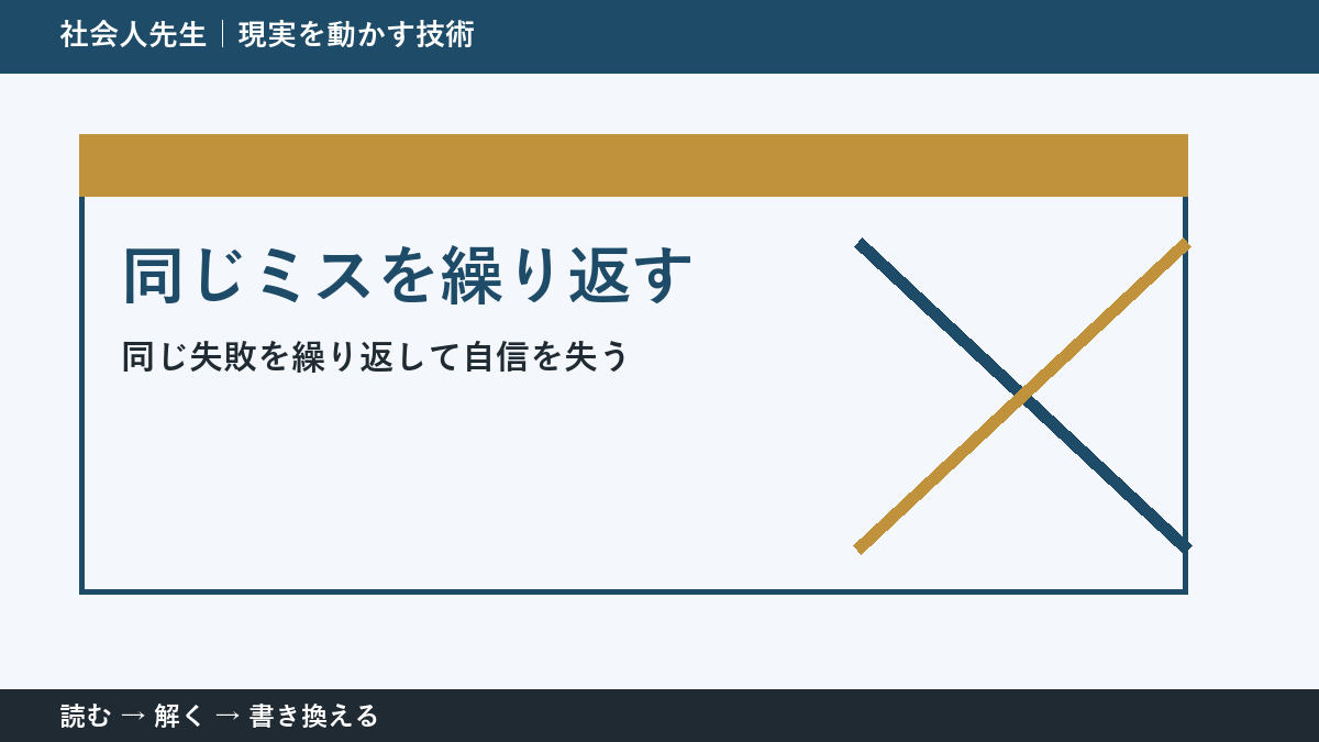仕事のミスを減らしたい人へ|再発防止につながる振り返り方