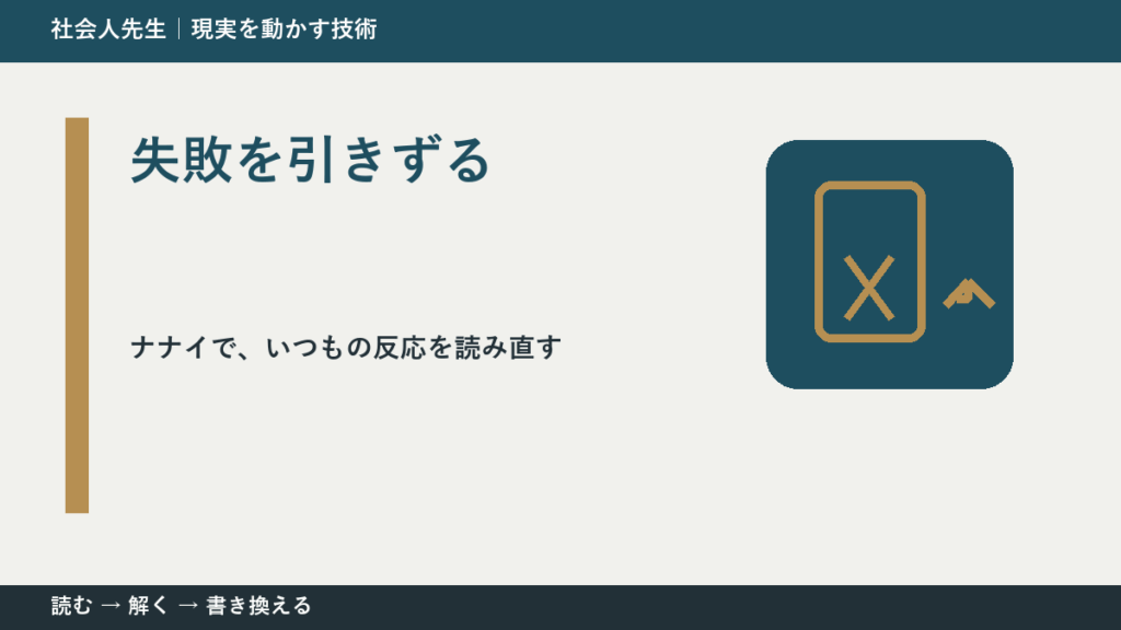 失敗を引きずる｜まず分けたい事実と前提