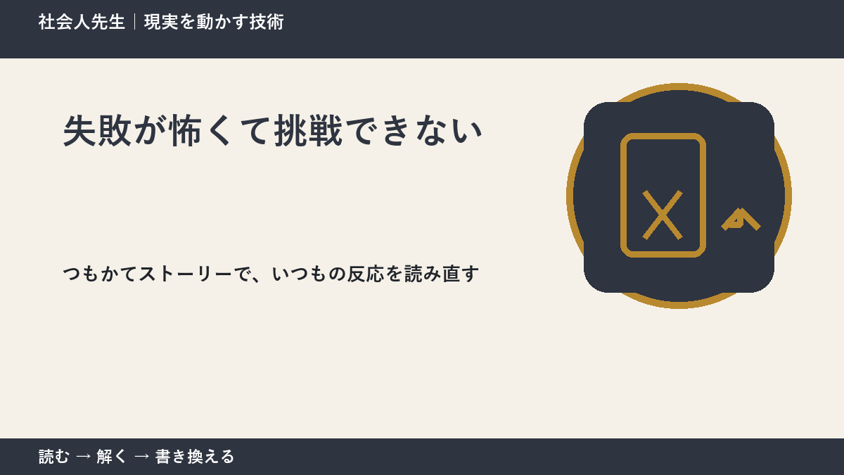 失敗が怖くて挑戦できないとき、見方を変えると何が見える？