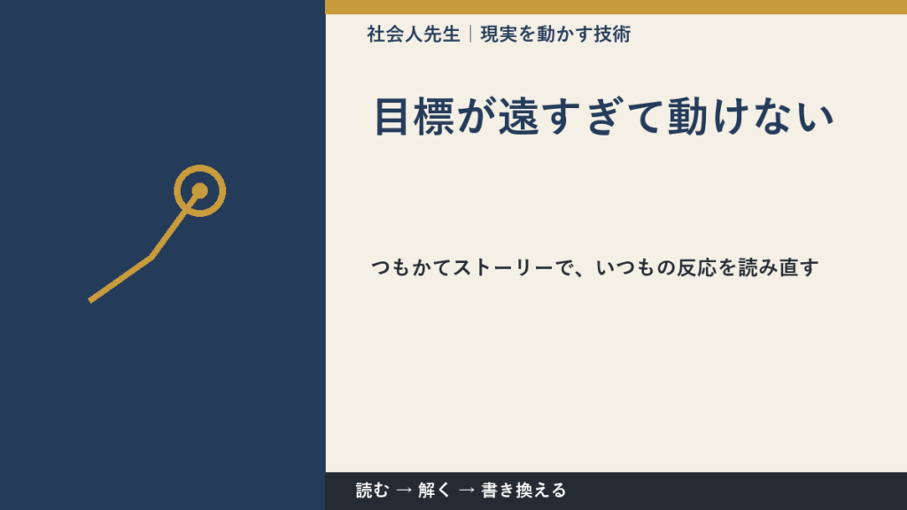 目標が遠すぎて動けない｜考えすぎる前に確認したいこと