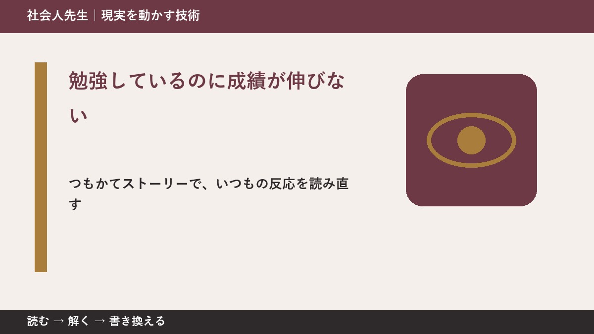 勉強しているのに成績が伸びない｜考えすぎる前に確認したいこと