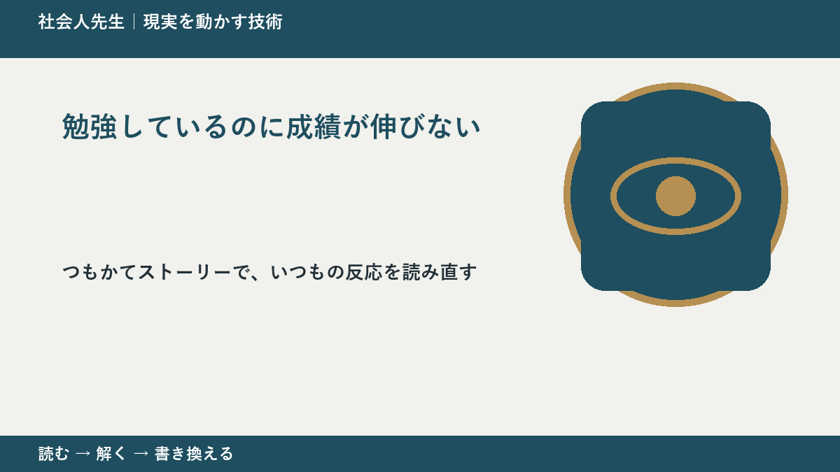 勉強しているのに成績が伸びないとき、見方を変えると何が見える?
