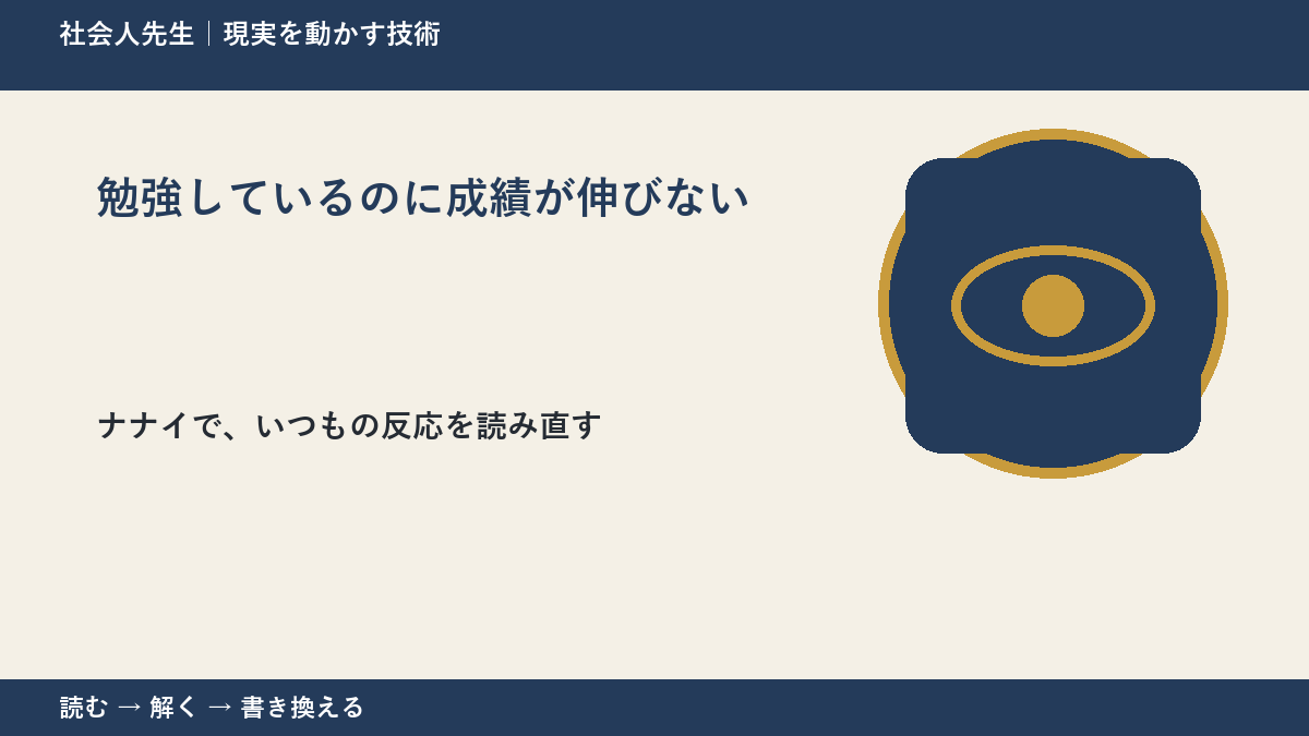 勉強しているのに成績が伸びないとき、どうする？｜事実と解釈を分ける