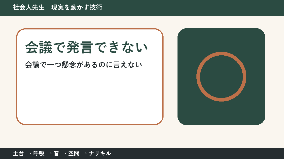 会議で発言できないとき｜空気を壊さず懸念を伝える方法