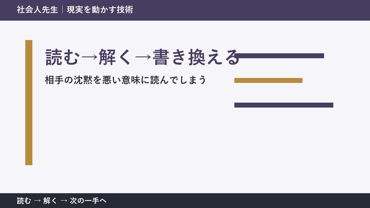 答えを増やしても決まらないとき｜読む→解く→書き換えるで問いを置き直す