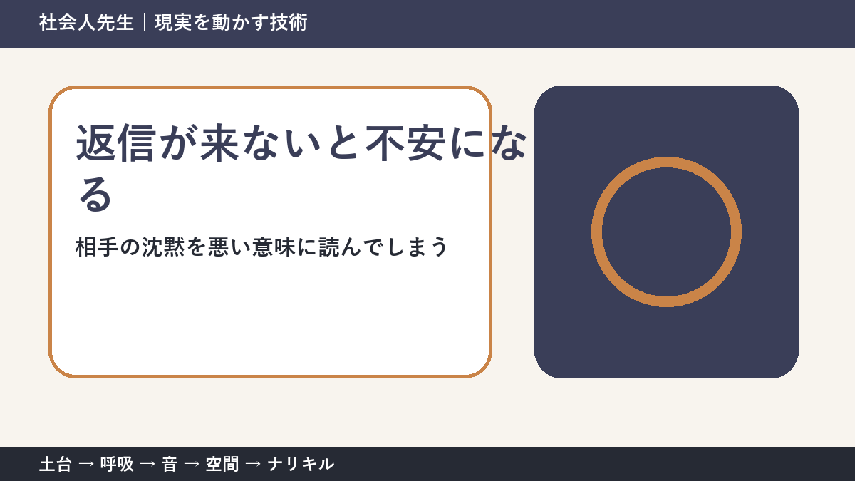 返信が遅いと不安になる人へ｜確認できる事実から読み直す方法