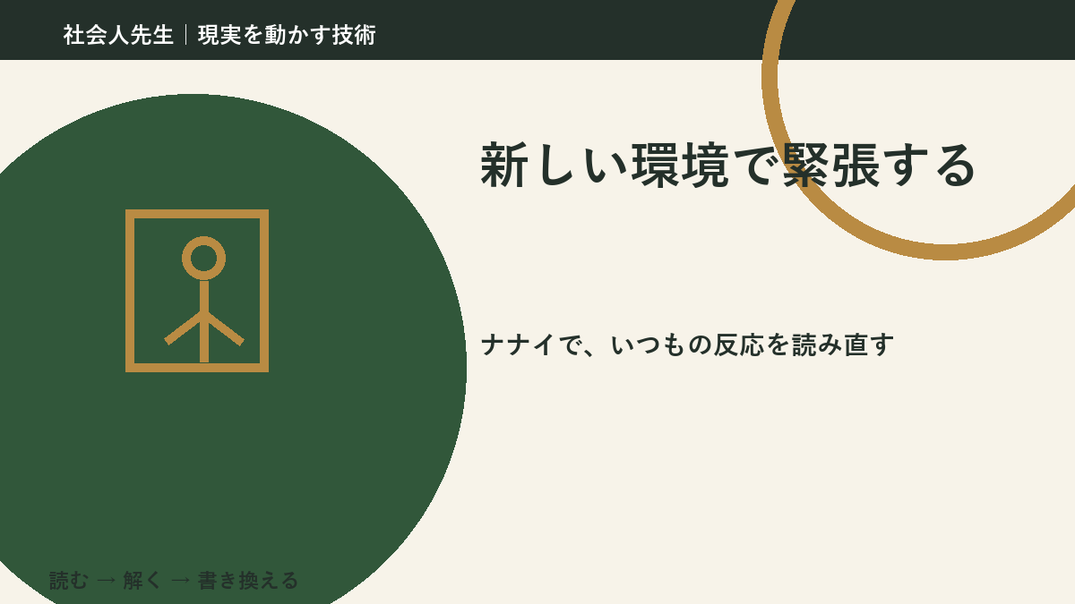 新しい環境で緊張する|まず分けたい事実と前提