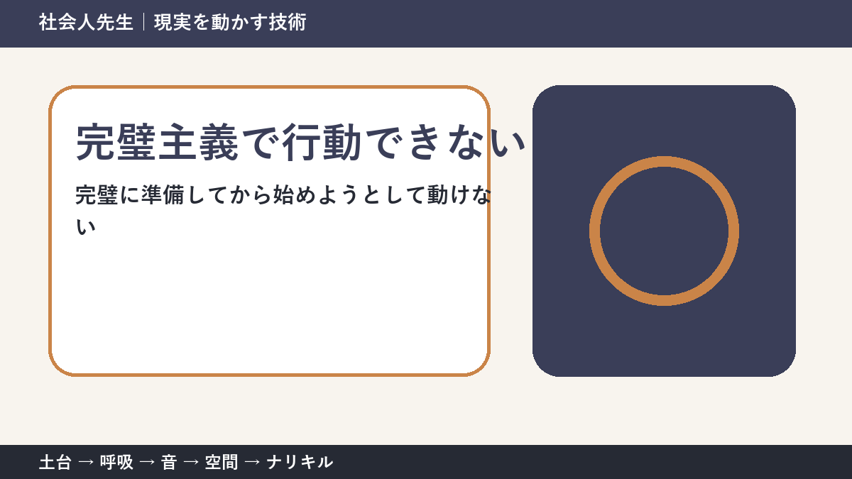 完璧にしてから始めたい人へ|白紙を動かす3分の考え方
