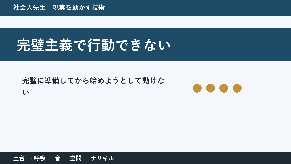 完璧にしてから始めたい人へ｜白紙を動かす3分の考え方