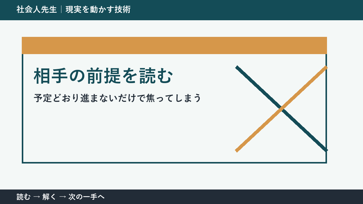 急な変更が入った日の仕事の迷いを小さくする｜相手の前提を読むで『次に確認すること』を決める