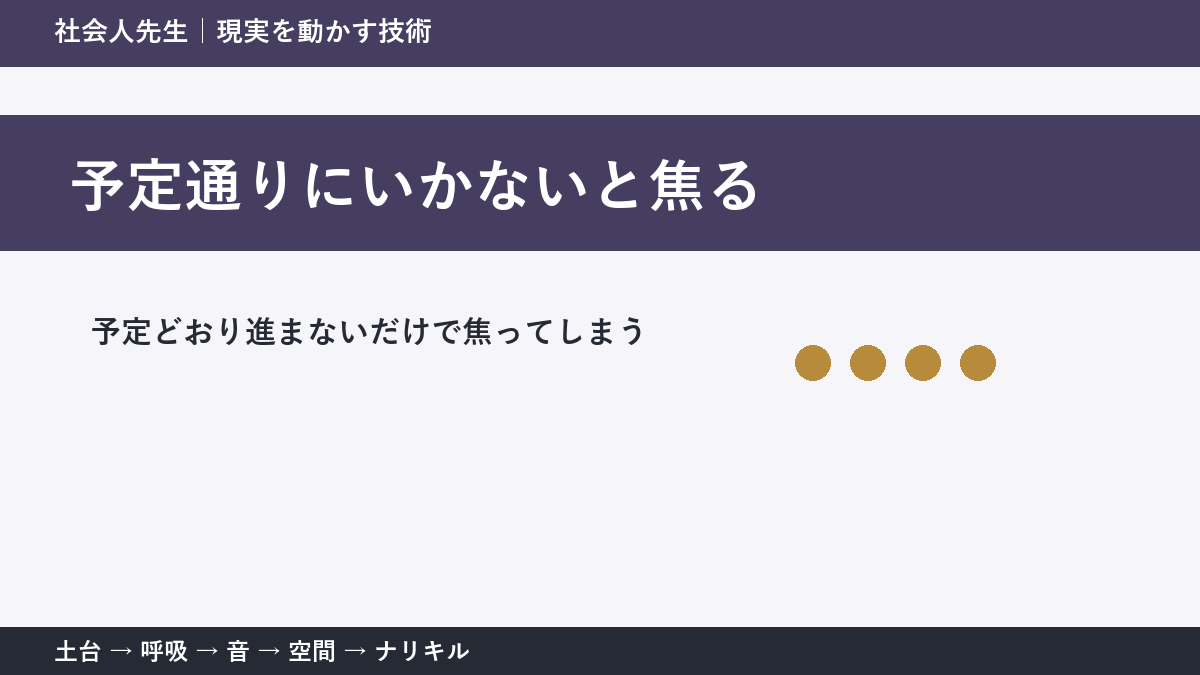 予定が崩れた日は失敗?|計画を「仮説」として読み直す方法