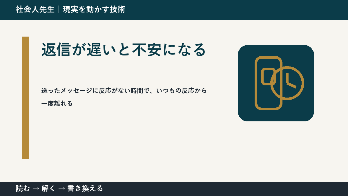 返信が遅いと不安になるとき、いま見えていないものは何か｜役割から考える