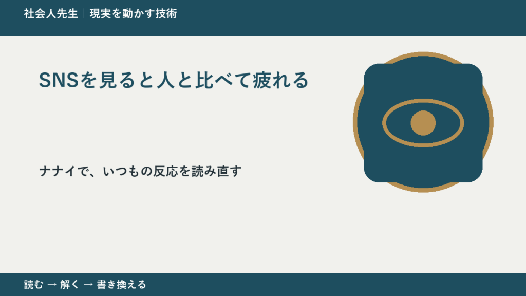 SNSを見ると人と比べて疲れる｜まず分けたい事実と前提