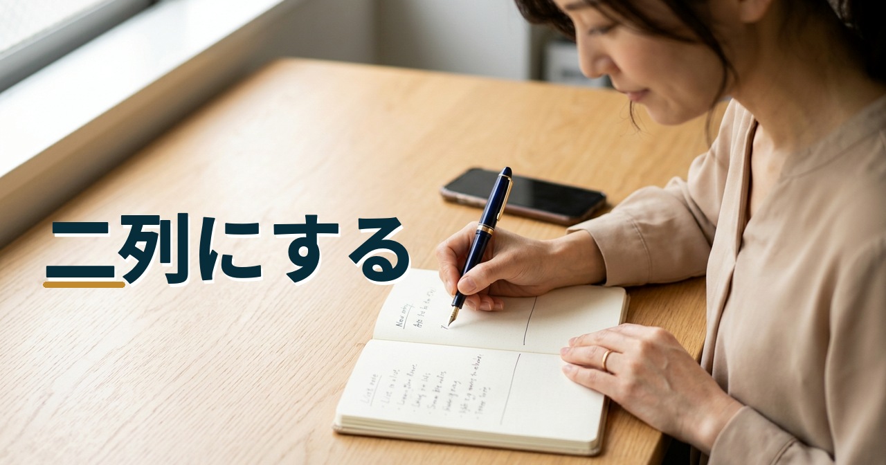 二列にする