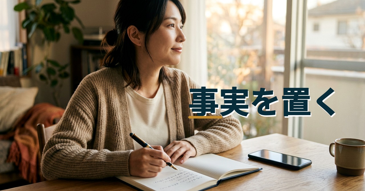 事実を置く