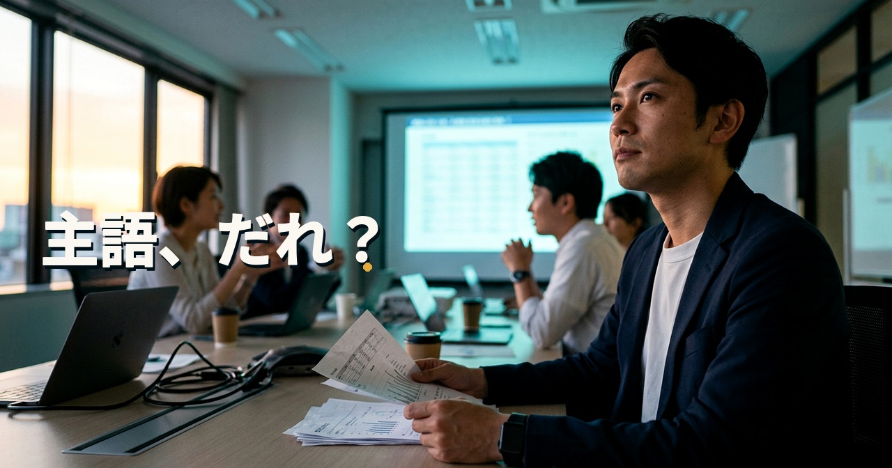 主語、だれ？
