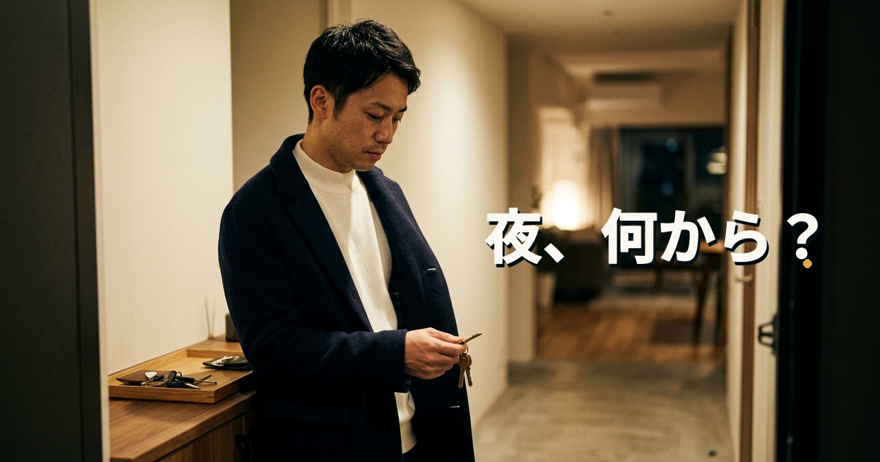 夜、何から？