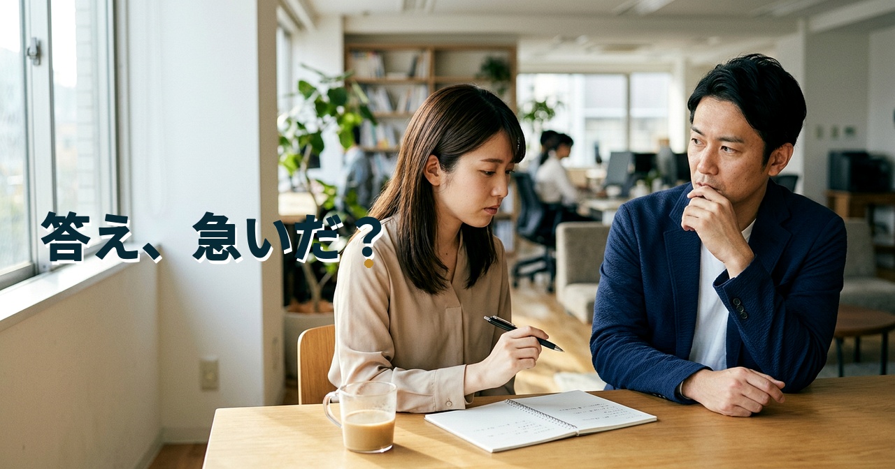 答え、急いだ?
