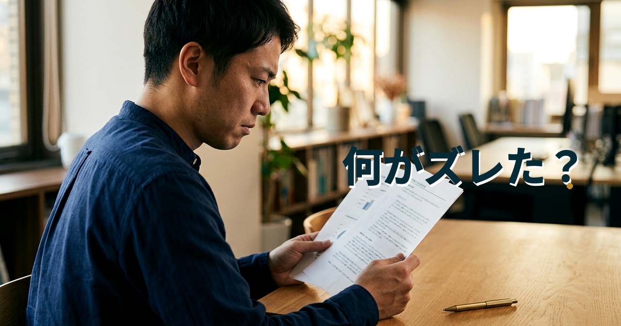 何がズレた？