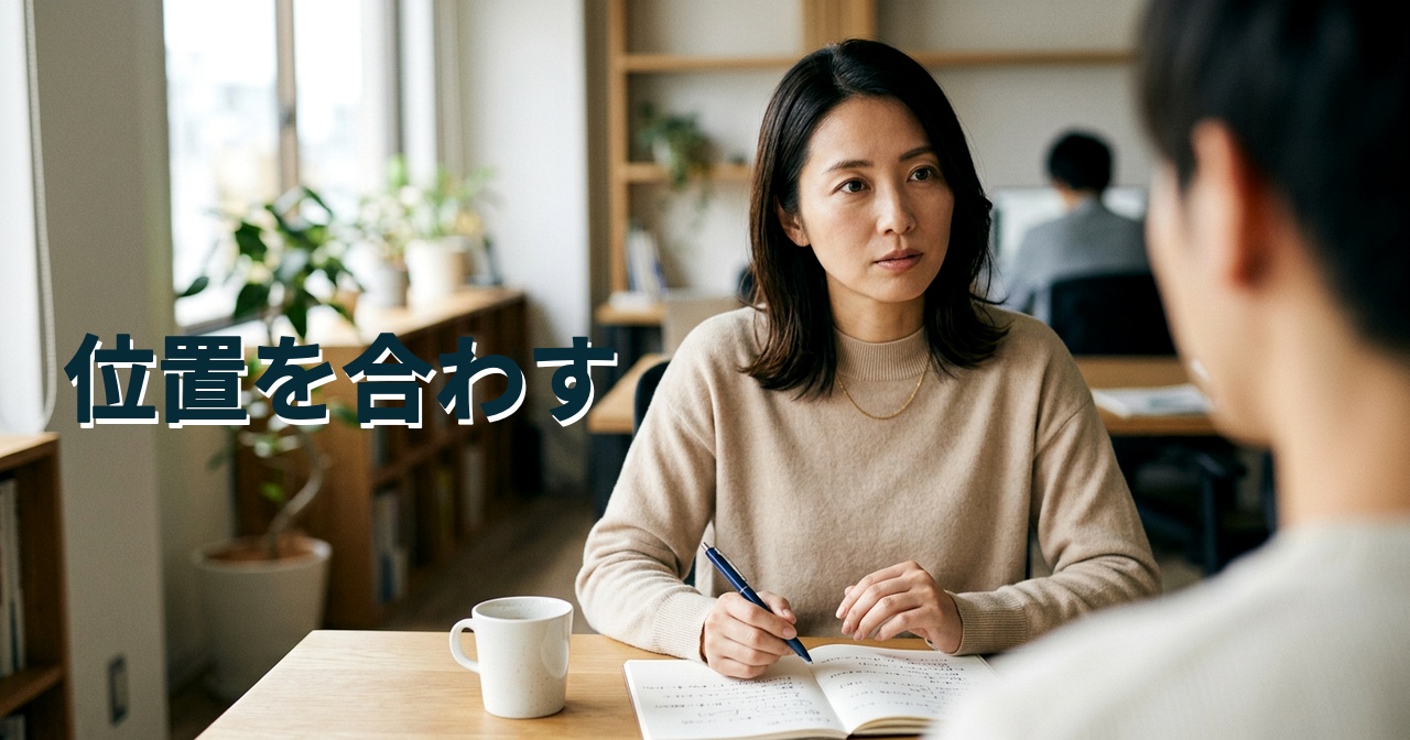 位置を合わす