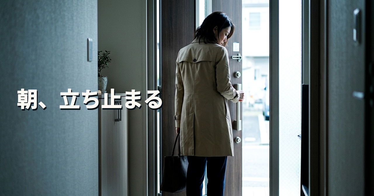 朝、立ち止まる