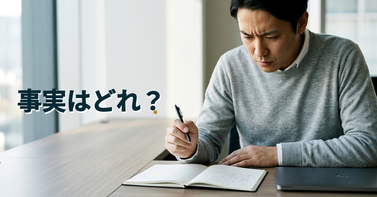 事実はどれ？