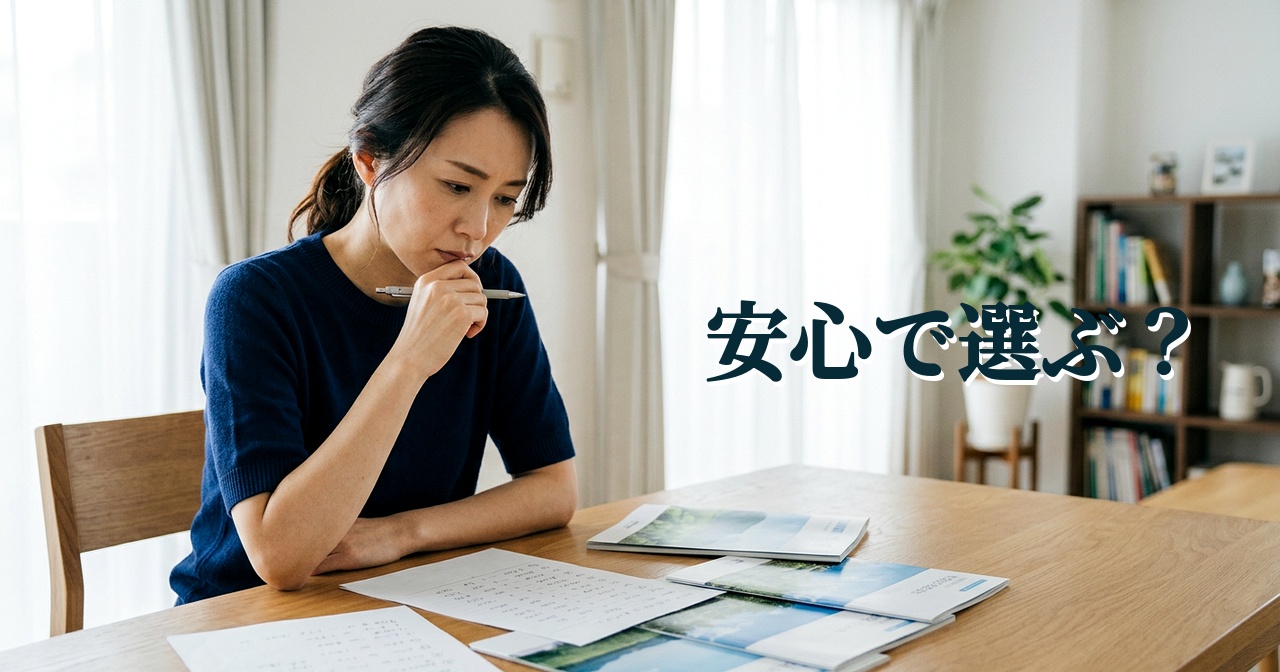 安心で選ぶ?
