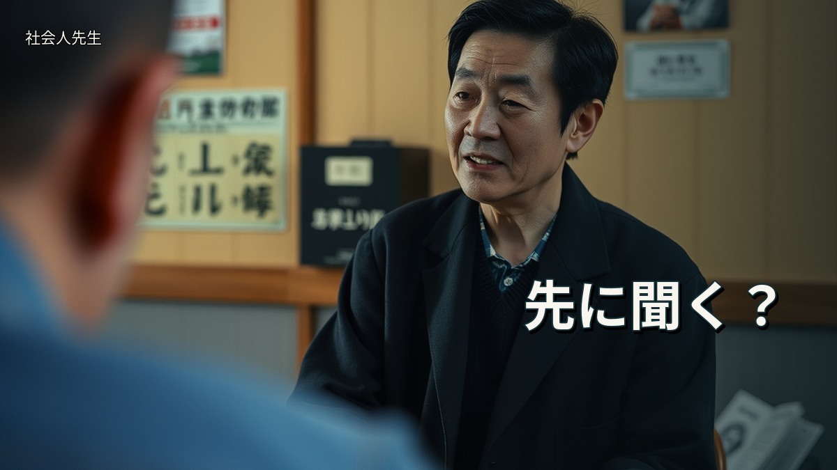 先に聞く?