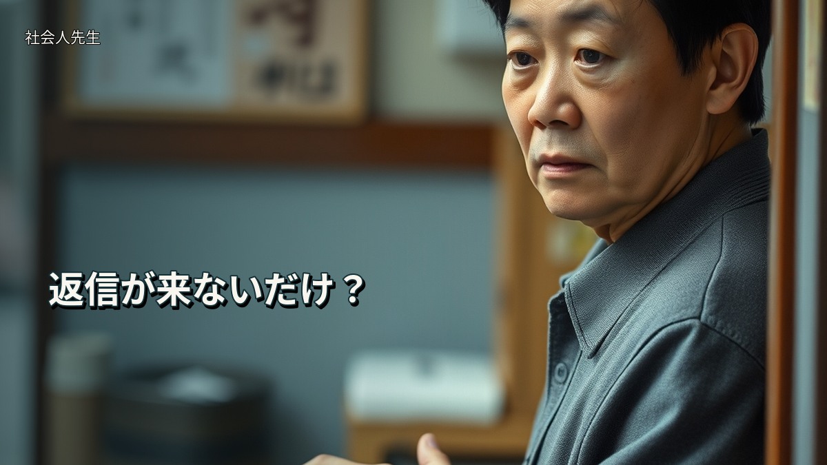 返信が来ないだけ?