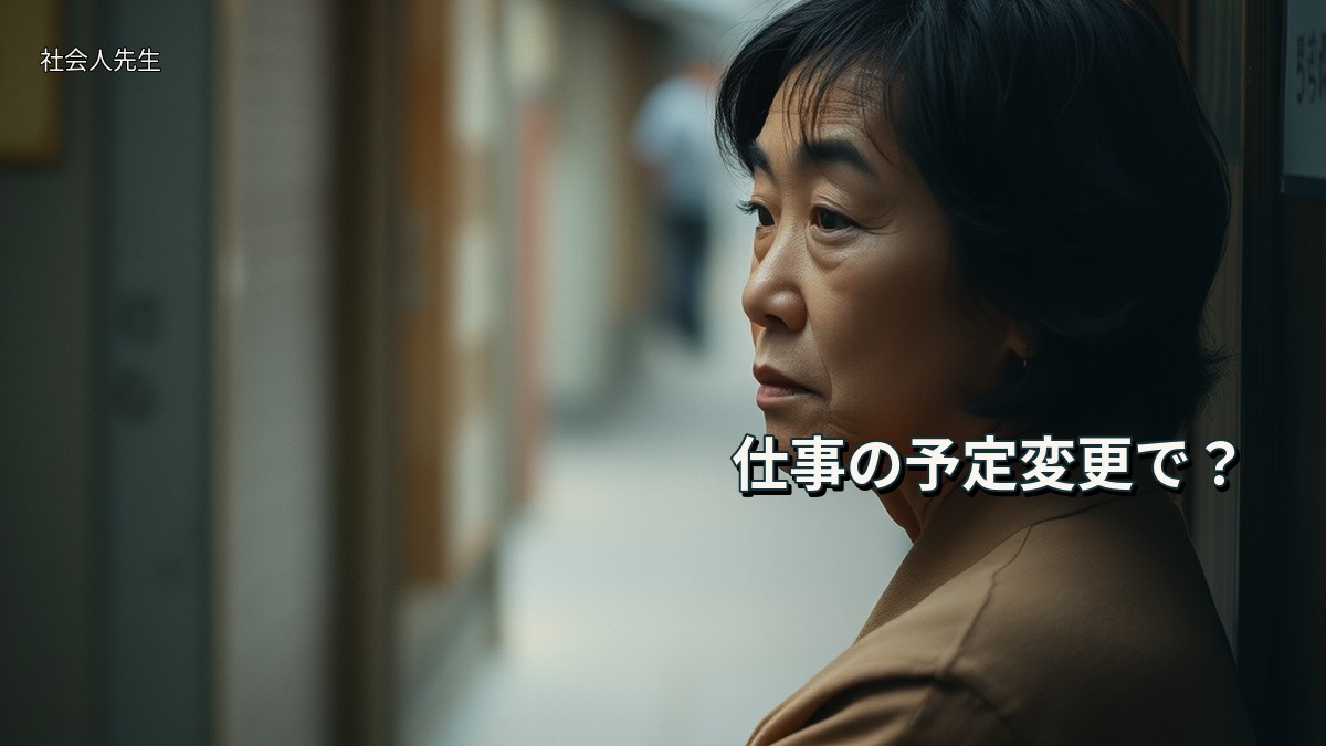 仕事の予定変更で？