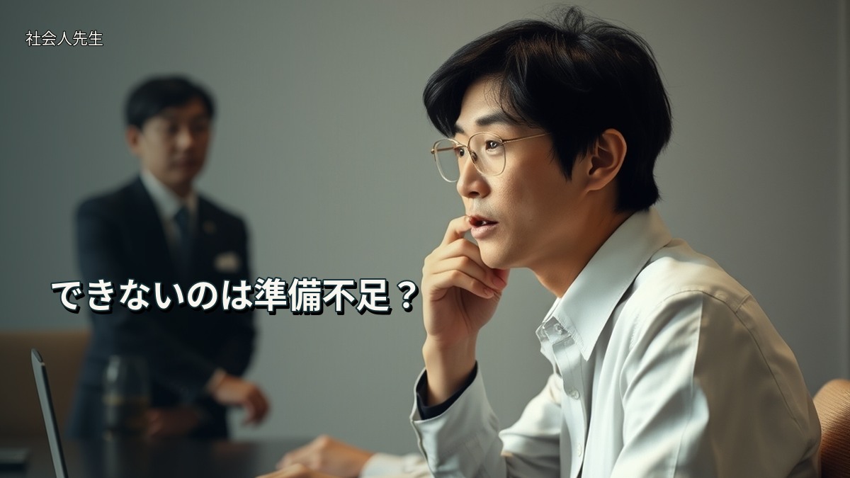 できないのは準備不足?