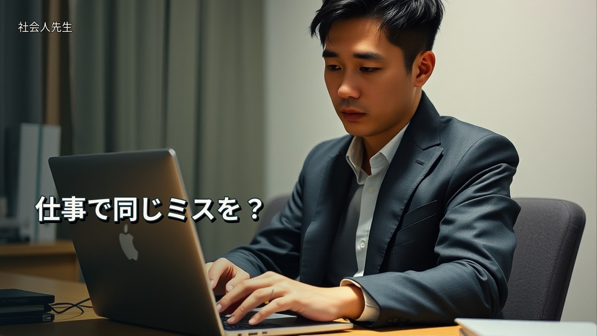 仕事で同じミスを？